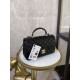 Replica Mini Borsa con Patta in Pelle di Vitello Granata con Manico Superiore AS2431 Nero Replica Mini Borsa con Patta in Pelle di Vitello Granata con Manico Superiore AS2431 Nero