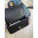 Replica Mini Borsa con Patta in Pelle di Vitello Granata con Manico Superiore AS2431 Nero Replica Mini Borsa con Patta in Pelle di Vitello Granata con Manico Superiore AS2431 Nero