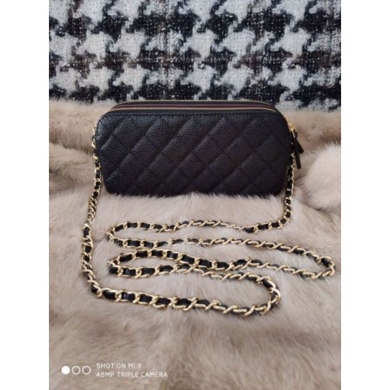 Replica Borsa con pattina A82972 Nera
