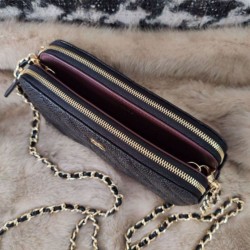 Replica Borsa con pattina A82972 Nera