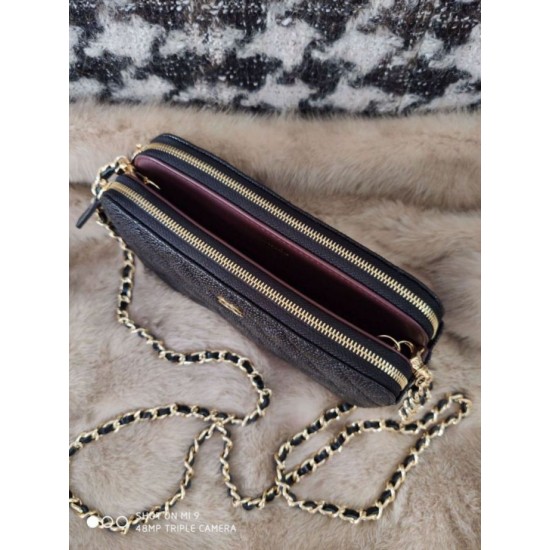 Replica Borsa con pattina A82972 Nera