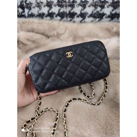 Replica Borsa con pattina A82972 Nera
