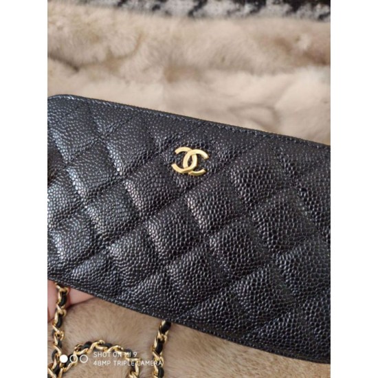Replica Borsa con pattina A82972 Nera
