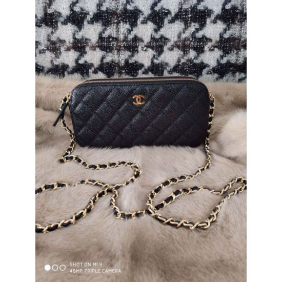 Replica Borsa con pattina A82972 Nera