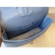 Replica Borsa con patta classica A1112 Hardware in argento blu
