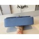 Replica Borsa con patta classica A1112 Hardware in oro blu