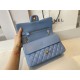 Replica Borsa con patta classica A1112 Hardware in oro blu