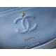 Replica Borsa con patta classica A1112 Hardware in oro blu