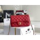 Replica Mini Borsa con Patta in Pelle di Vitello Granata con Manico Superiore AS2431 Rosso