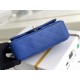 Replica Mini Borsa con Patta in Pelle di Vitello Granata con Manico Superiore AS2431 Blu Replica Mini Borsa con Patta in Pelle di Vitello Granata con Manico Superiore AS2431 Blu
