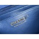 Replica Mini Borsa con Patta in Pelle di Vitello Granata con Manico Superiore AS2431 Blu Replica Mini Borsa con Patta in Pelle di Vitello Granata con Manico Superiore AS2431 Blu