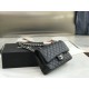 Replica Borsa con patta classica A1112 Hardware nero argento