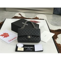 Replica Borsa con patta classica A1112 Hardware nero argento