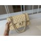Replica Borsa classica con patta A1112 Hardware in oro albicocca