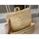 Replica Borsa classica con patta A1112 Hardware in oro albicocca