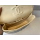 Replica Borsa classica con patta A1112 Hardware in oro albicocca