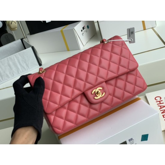 Replica Borsa con patta classica A1112 Hardware in oro rosso chiaro