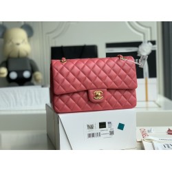 Replica Borsa con patta classica A1112 Hardware in oro rosso chiaro
