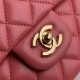 Replica Borsa con patta classica A1112 Hardware in oro rosso chiaro