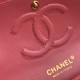 Replica Borsa con patta classica A1112 Hardware in oro rosso chiaro