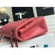 Replica Borsa classica con patta A1112 Hardware argento rosso chiaro