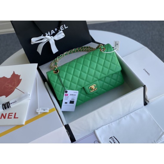 Replica Borsa classica con patta A1112 Hardware argento verde chiaro