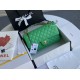 Replica Borsa classica con patta A1112 Hardware argento verde chiaro