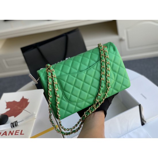 Replica Borsa classica con patta A1112 Hardware argento verde chiaro