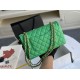Replica Borsa classica con patta A1112 Hardware argento verde chiaro