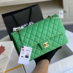 Replica Borsa classica con patta A1112 Hardware argento verde chiaro