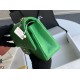 Replica Borsa classica con patta A1112 Hardware argento verde chiaro