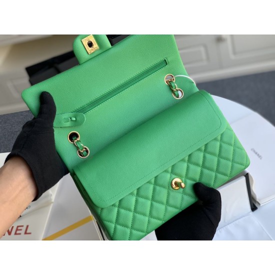 Replica Borsa classica con patta A1112 Hardware argento verde chiaro