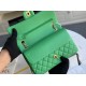 Replica Borsa classica con patta A1112 Hardware argento verde chiaro