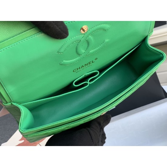 Replica Borsa classica con patta A1112 Hardware argento verde chiaro