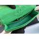 Replica Borsa classica con patta A1112 Hardware argento verde chiaro