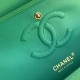 Replica Borsa classica con patta A1112 Hardware argento verde chiaro