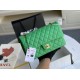 Replica Borsa classica con patta A1112 Hardware argento verde chiaro