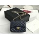Replica Mini borsa a tracolla classica con patta A1115 Hardware nero argento