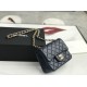 Replica Mini borsa a tracolla classica con patta A1115 Hardware nero argento