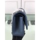 Replica Borsa Classica Grande Pelle Di Vitello Grana Metallo dorato A56800 Blu