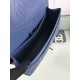 Replica Borsa Classica Grande Pelle Di Vitello Grana Metallo dorato A56800 Blu