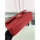 Replica Borsa Classica Grande Pelle Di Vitello Grana Metallo dorato A56800 Rosso