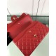 Replica Borsa Classica Grande Pelle Di Vitello Grana Metallo dorato A56800 Rosso