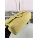 Replica Borsa Classica Grande Pelle Di Vitello Grana Metallo dorato A56800 Giallo