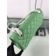 Replica Borsa Classica Grande Pelle Di Vitello Grana Metallo dorato A56800 Verde
