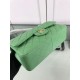 Replica Borsa Classica Grande Pelle Di Vitello Grana Metallo dorato A56800 Verde