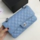 Replica Borsa con patta classica A1112 Hardware argento blu cielo