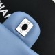 Replica Borsa con patta classica A1112 Hardware argento blu cielo