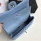 Replica Borsa con patta classica A1112 Hardware argento blu cielo