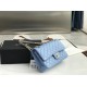 Replica Borsa classica con patta A1112 Hardware oro blu cielo